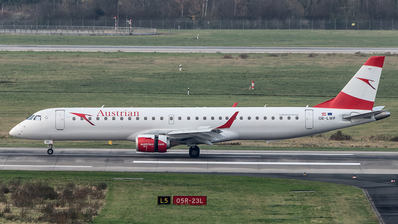 OE-LWF Austrian Airlines Embraer ERJ-195