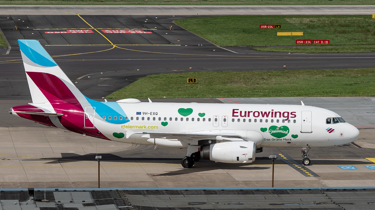 9H-EXQ Eurowings Europe Malta Airbus A319-100