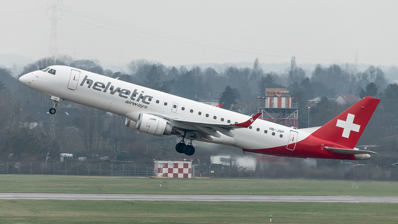 HB-JVP Helvetic Airways Embraer ERJ-190